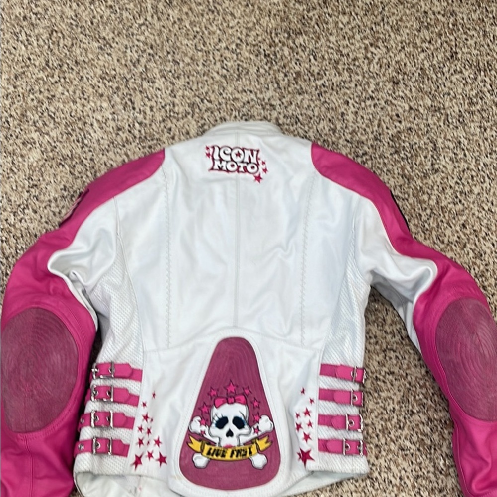 Small Icon Bombshell Gogo Leather Jacket - Pink - image 2